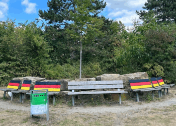 bemalte-parkbänke-mit-deutschlandflagge-entfachen-diskussion